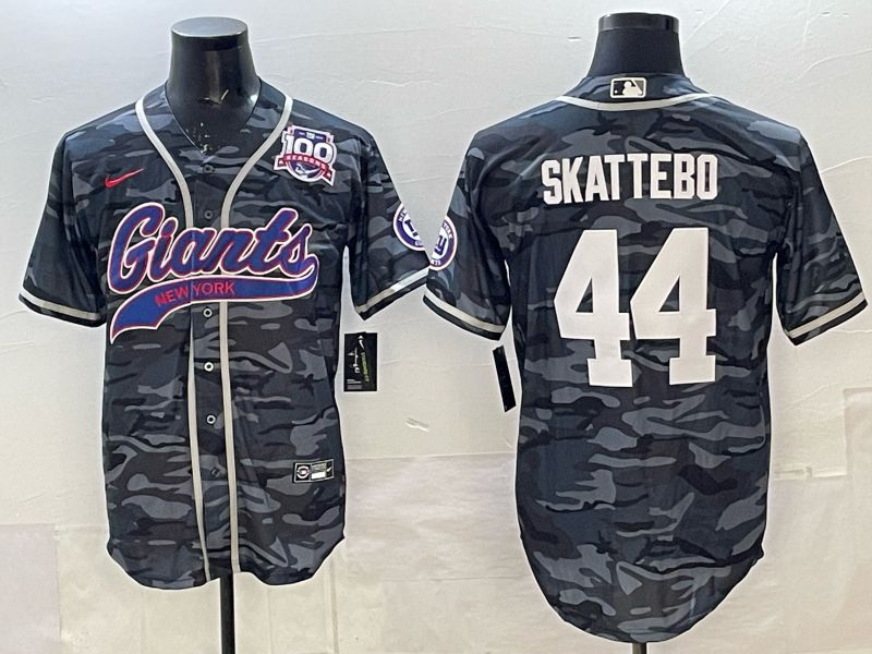 Men 2025 New York Giants #44 Skattebo Camo Joint Name Nike Limited NFL Jersey 003